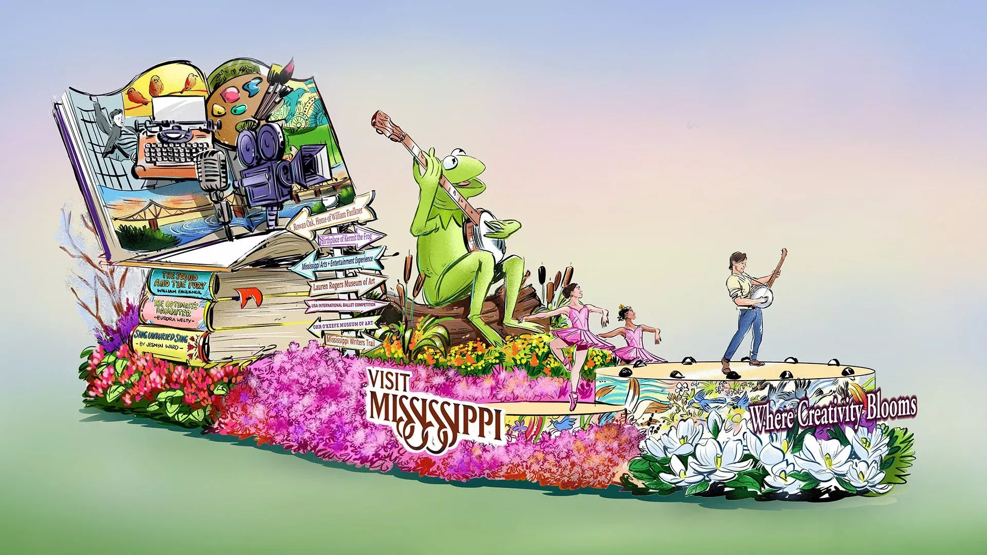 Visit Mississippi 2026 Rose Parade Float Design